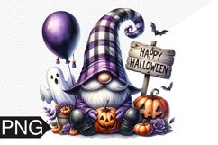Halloween Gnome Sublimation, Gnome Clipart PNG Product Image 1