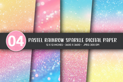 Pastel Rainbow Sparkle Digital Paper Product Image 1