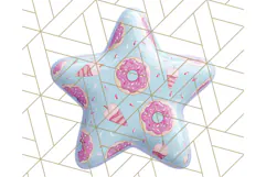 Cute Puffy Star Clipart PNG, 3D Glossy Pastel Stars Clip Art Product Image 4