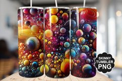 Colored Water Drops Tumbler Warp - Tumbler PNG Design Product Image 1