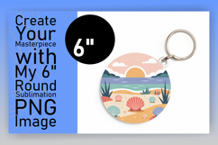 Unique Round Design Coaster Artwork , Summer Beach Product Image 1