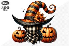 Halloween Pumpkins Sublimation - Clipart PNG Design Product Image 1