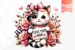 Love you mom Sublimation - Mother&#039;s Day Clipart PNG Product Image 1