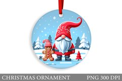 Gnome Christmas Ornament. Christmas Ornament Sublimation Product Image 1