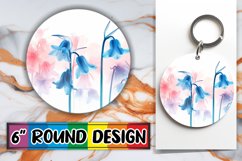 Elegant Floral PNG Wrap: Springtime Sublimation Keychain Product Image 1