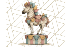 Vintage Carnival Animals Clipart PNG, Retro Circus Elements Product Image 4