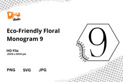 Eco-Friendly Floral Monogram Product Image 1