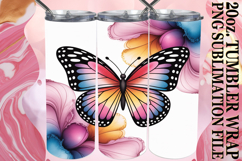 Uplifting Vibes 20oz tumbler wrap, Butterfly Product Image 1