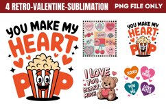 Retro Valentines Sublimation PNG Product Image 1