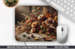 Flowers Mouse Pad Sublimation, Autumn Mouse Pad PNG Design Product Image 1