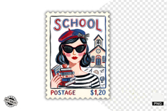School Postage Stamps Clipart Product Image 1