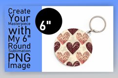 Elegant Circle Design Keychain Artwork , Heart Product Image 1