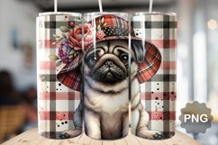 Flowers Dog Tumbler PNG Bundle, 25 Christmas Tumbler Wrap Product Image 7
