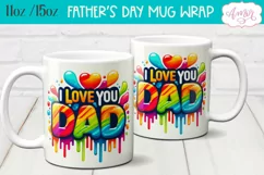I love you dad mug wrap PNG, Father's Day mug sublimation Product Image 1