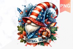 Football Dad - 4th Of July Sublimation - Clipart PNG Design Product Image 1