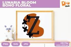 Lunaria Bloom Boho Floral Monogram Product Image 1