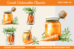 Carrot Watercolor Clipart PNG Product Image 1