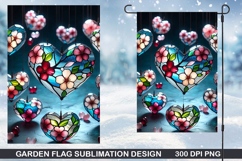 Flowers Garden Flag Sublimation| Flower Garden Flag PNG Product Image 1