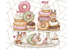 Christmas Sweet Shoppe Clipart PNG, Pastel Bakery Art Product Image 4