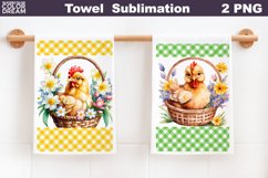 Farm Chicken Towel | Spring Animal Kitchen Towel Product Image 1
