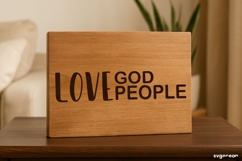 Love God Love People SVG Engraved | Faith SVG Product Image 1