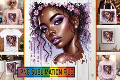 Cheerful TSHIRT Art PNG, Afro Girl Product Image 1
