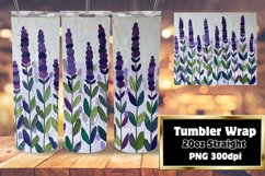 Watercolor Floral Fantasy 20oz Tumbler Sublimation Wrap Product Image 1