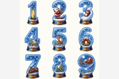 Christmas Globe Alphabet PNG Bundle, A-Z Letters &amp; Numbers Product Image 6