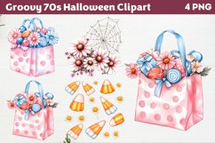 Groovy 70s Halloween Clipart PNG Product Image 1