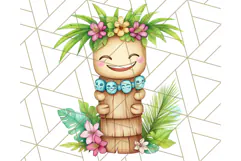 Tropical Tiki Friends PNG Clipart, Cute Summer Art Product Image 4