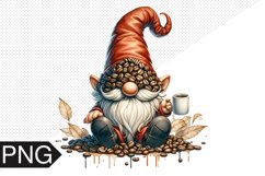 Coffee Gnome Sublimation - Clipart PNG Design Product Image 1