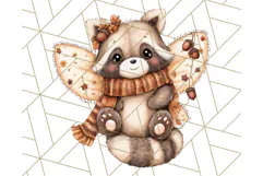 Fall Fairy Animal Clipart PNG, Woodland Creatures With Wings Product Image 4