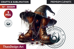 Halloween Character Boots - Spooky Gothic Clipart PNG Product Image 1