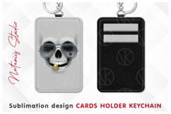 Funny Skull Design - Cards Holder Keychain Product Image 1