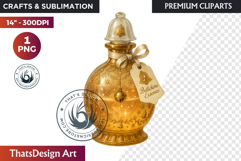 Christmas Winter Potion Bottles PNG, Magical Holiday Clipart Product Image 1