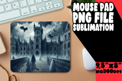 Radiant Mouse Mat Sublimation PNG, Horror Halloween Product Image 1