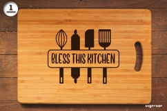 Bless This Kitchen SVG Engraved | Kitchen Quote Product Image 1