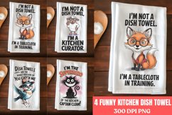 Funny Kitchen Dish Towel Sublimation PNG Product Image 1