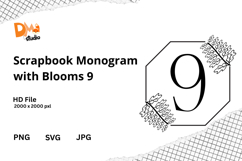 Scrapbook Monogram with Blooms Product Image 1