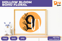 Hollow Bloom Boho Floral Monogram Product Image 1