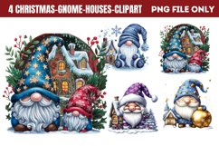 Christmas Gnome Houses Clipart Product Image 1