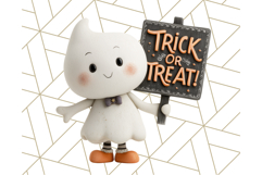 Retro Halloween Clipart Vintage PNG Graphics, 50s Holiday Product Image 4