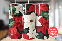 Christmas Flowers Tumbler | Christmas Tumbler Wrap Product Image 1