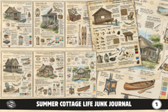 Summer Cottage Life Junk Journal Pages Product Image 1