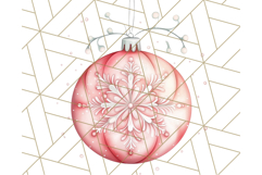 Vintage Christmas Ornaments and Presents PNG Holiday Clipart Product Image 4