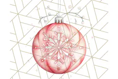 Vintage Christmas Ornaments and Presents PNG Holiday Clipart Product Image 4