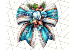 Bright Shiny Christmas Bows PNG Clipart, Winter Holiday Png Product Image 4