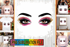Vibrant TSHIRT Sublimation PNG, Woman Eyes Product Image 1