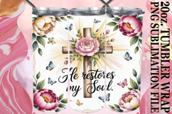 RADIANT SMILES 20oz TUMBLER WRAP, Religious Product Image 1
