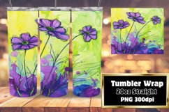 Bright Flower Wrap Patterns for 20oz Tumblers Product Image 1